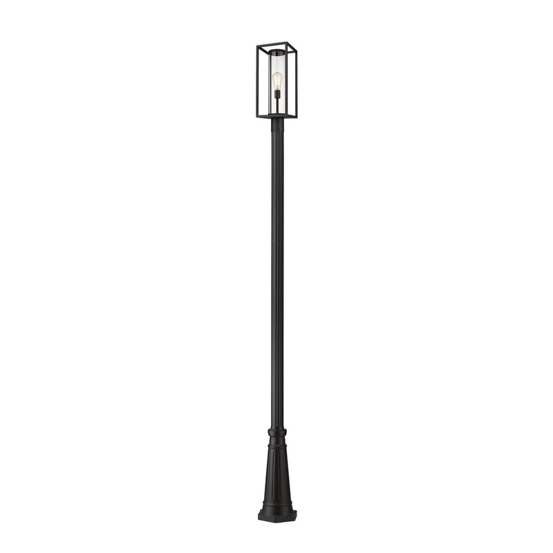 Z-Lite 584PHMR-519P-BK Dunbroch One Light Outdoor Post Mount, Black