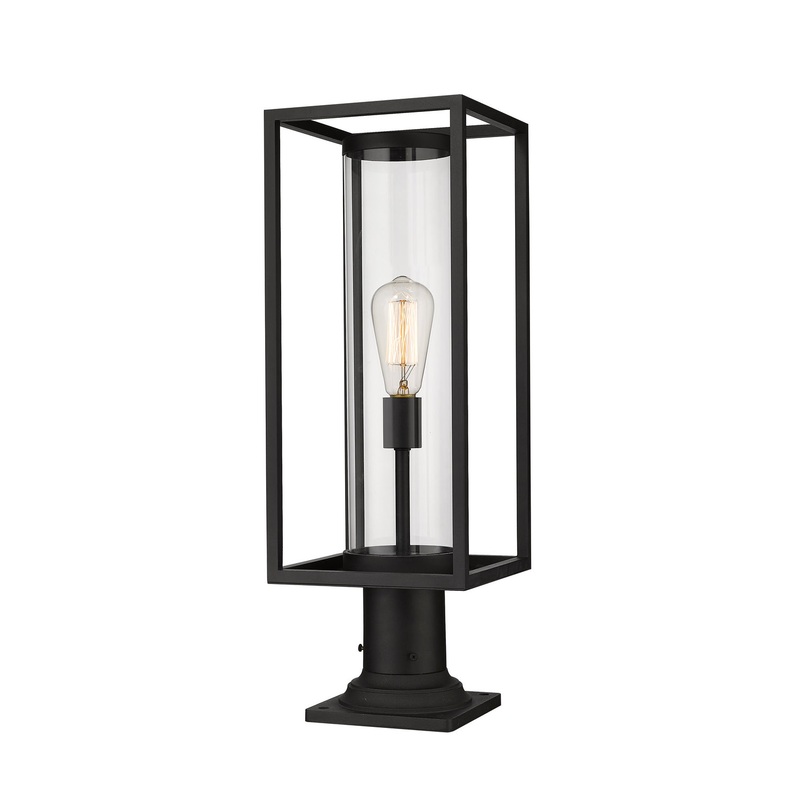 Z-Lite 584PHMR-533PM-BK Dunbroch One Light Outdoor Pier Mount, Black