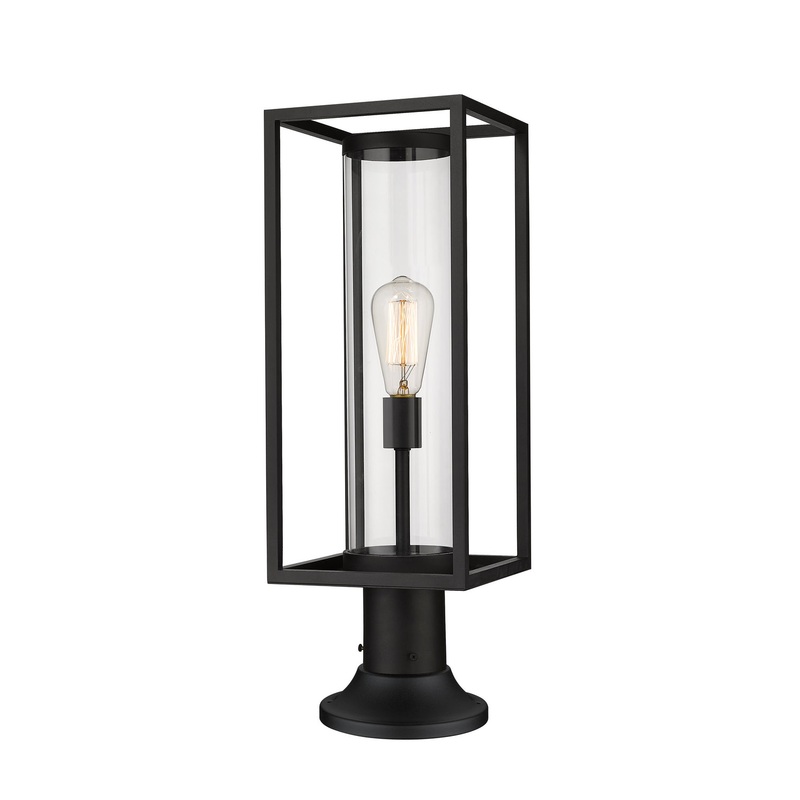 Z-Lite 584PHMR-553PM-BK Dunbroch One Light Outdoor Pier Mount, Black