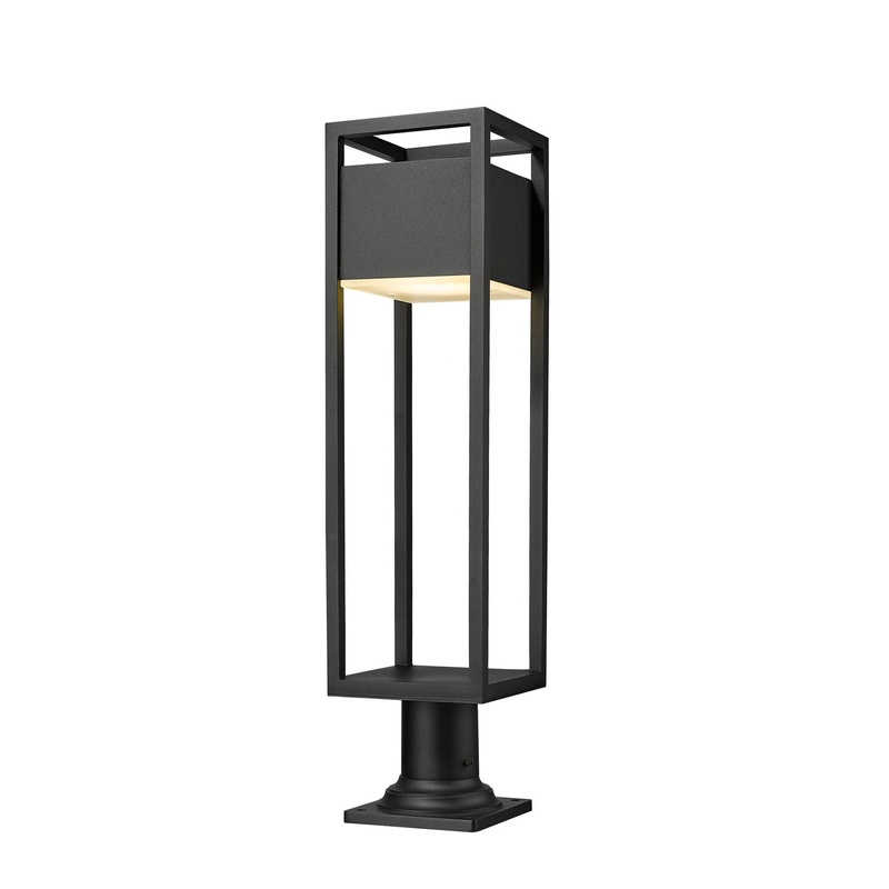 Z-Lite 585PHBR-533PM-BK-LED Barwick LED Outdoor Pier Mount, Black