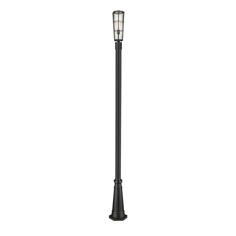 Z-Lite 591PHB-519P-BK Helix One Light Outdoor Post Mount, Black