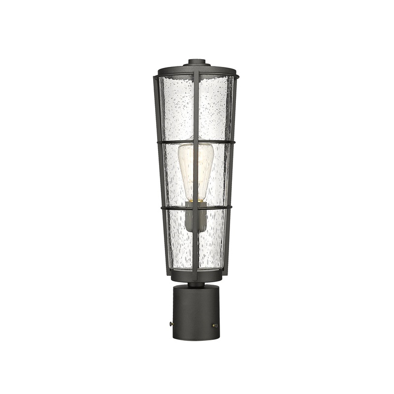 Z-Lite 591PHB-BK Helix One Light Outdoor Post Mount, Black