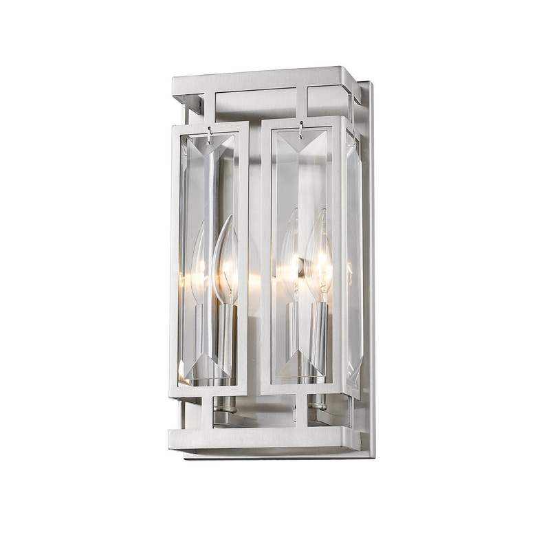 Z-Lite 6006-2S-BN Mersesse Two Light Wall Sconce, Brushed Nickel