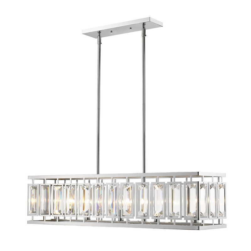 Z-Lite 6006-35CH Mersesse Five Light Pendant, Chrome