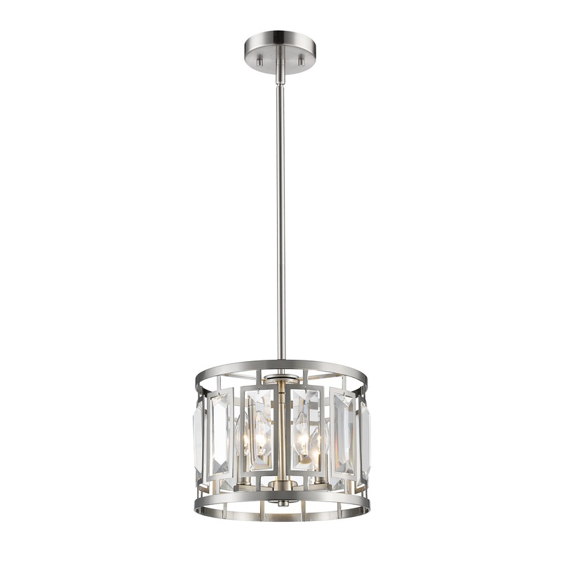 Z-Lite 6007-11BN Mersesse Three Light Pendant, Brushed Nickel