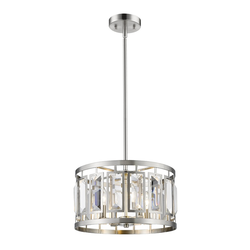 Z-Lite 6007-15BN Mersesse Four Light Pendant, Brushed Nickel