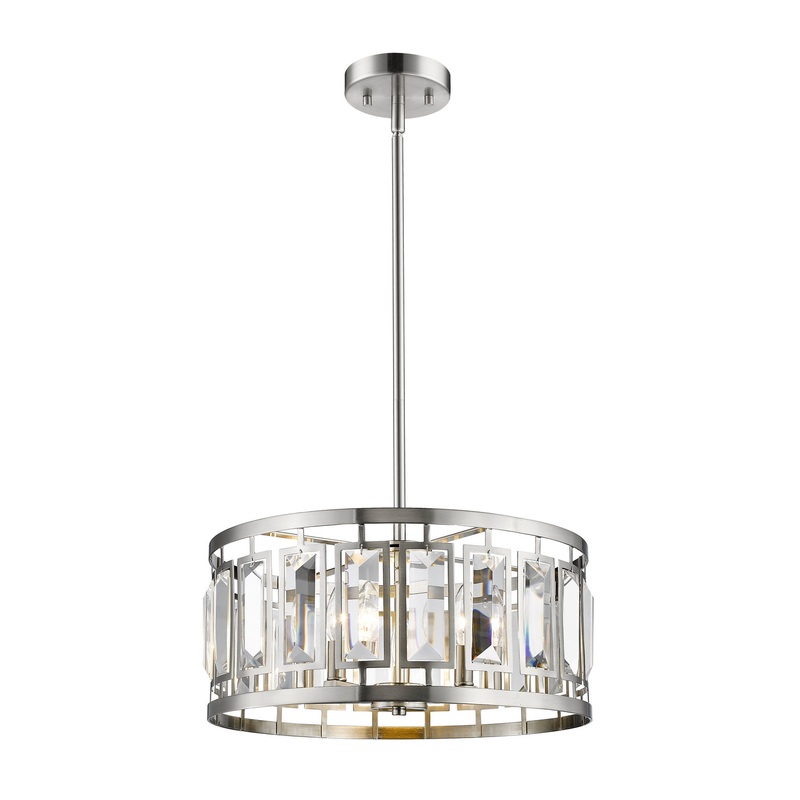 Z-Lite 6007-19BN Mersesse Five Light Pendant, Brushed Nickel