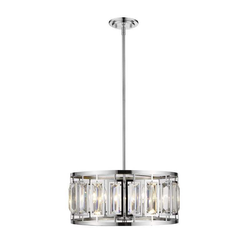 Z-Lite 6007-19CH Mersesse Five Light Pendant, Chrome