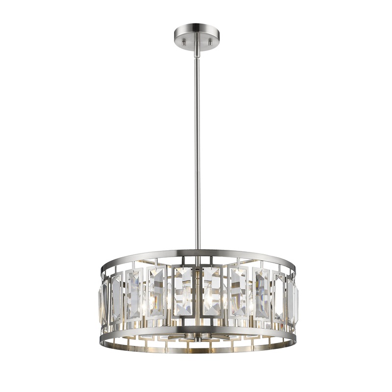 Z-Lite 6007-22BN Mersesse Six Light Pendant, Brushed Nickel