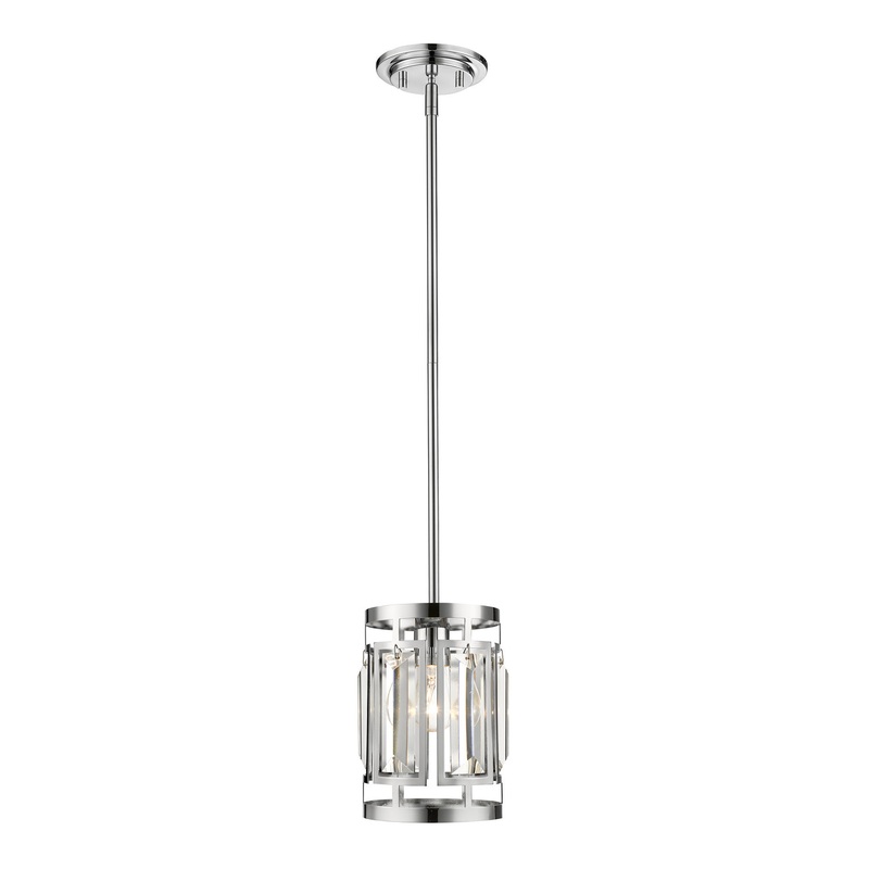 Z-Lite 6007MP-CH Mersesse One Light Pendant, Chrome
