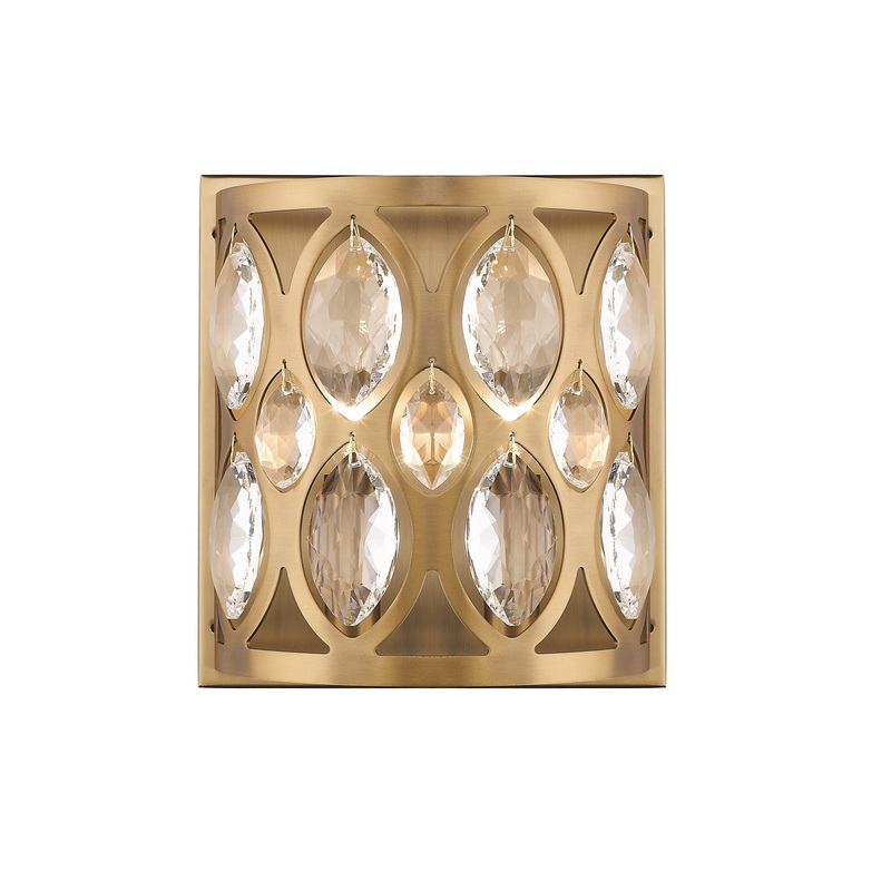 Z-Lite 6010-2S-HB Dealey Two Light Wall Sconce, Heirloom Brass