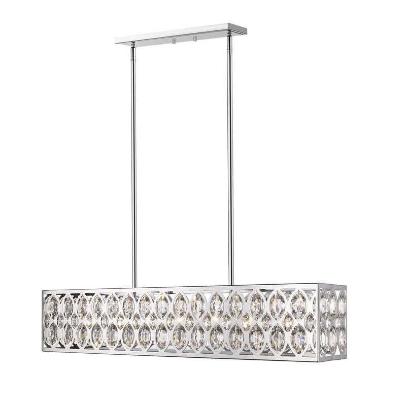 Z-Lite 6010-42CH Dealey Seven Light Chandelier, Chrome