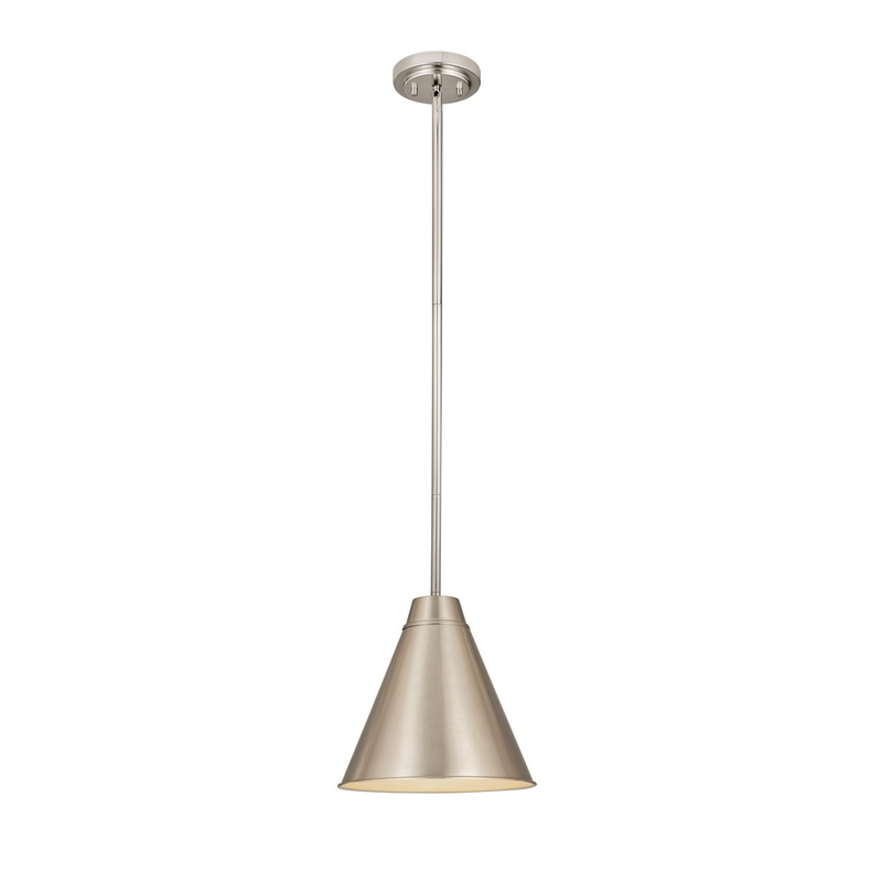 Z-Lite 6011P12-BN Eaton One Light Pendant, Brushed Nickel