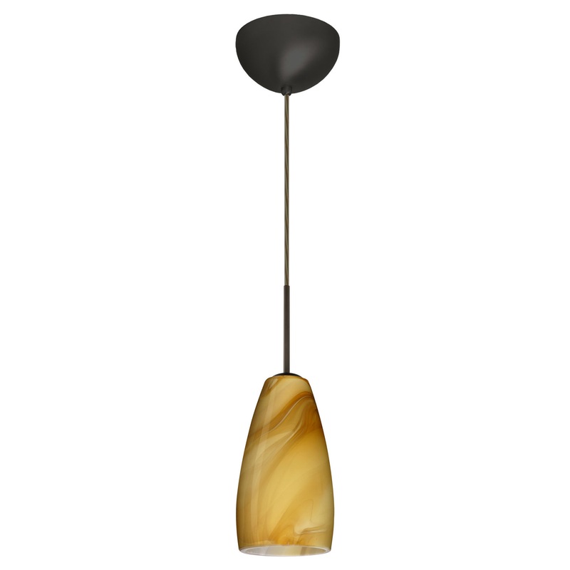 Besa 1BC-1509HN-HAL-BR Chrissy One Light Pendant Bronze