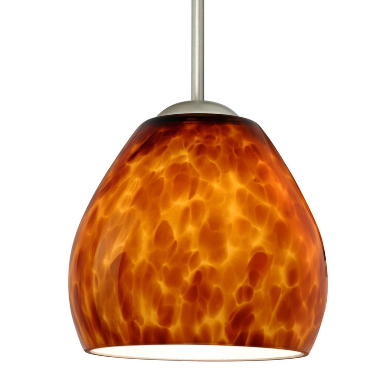 Besa 1BC-412218-MED-SN Besa Bolla Pendant One Light Pendant Satin Nickel