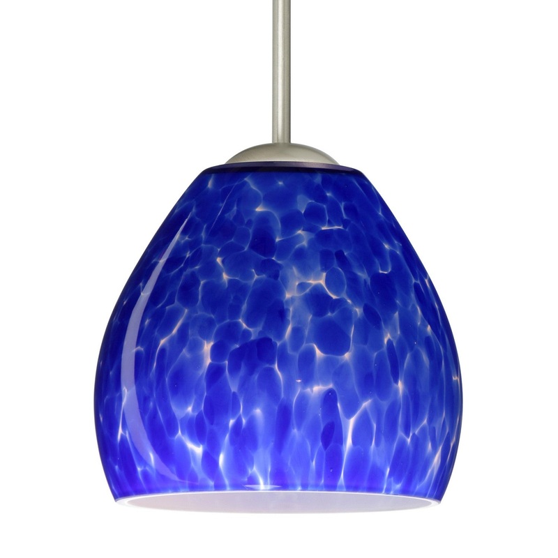 Besa 1BC-412286-MED-SN Besa Bolla Pendant One Light Pendant Satin Nickel