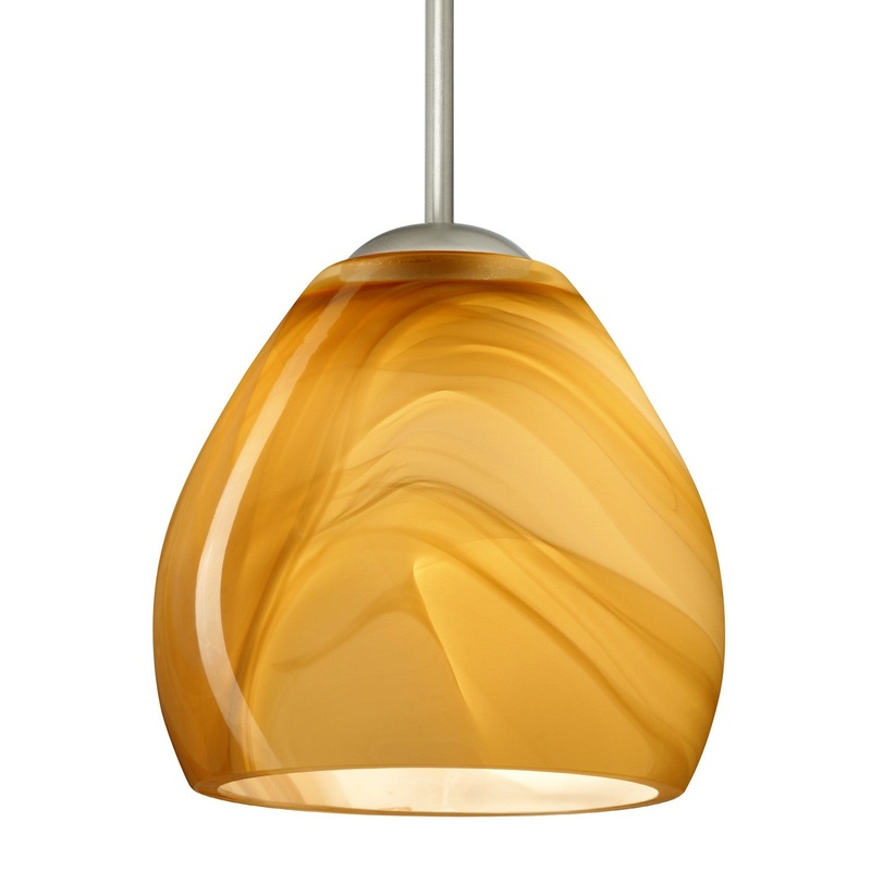 Besa 1BC-4122HN-MED-SN Besa Bolla Pendant One Light Pendant Satin Nickel