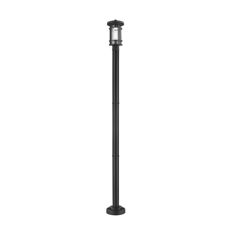 Z-Lite 570PHM-567P-BK Jordan One Light Outdoor Post Mount, Black