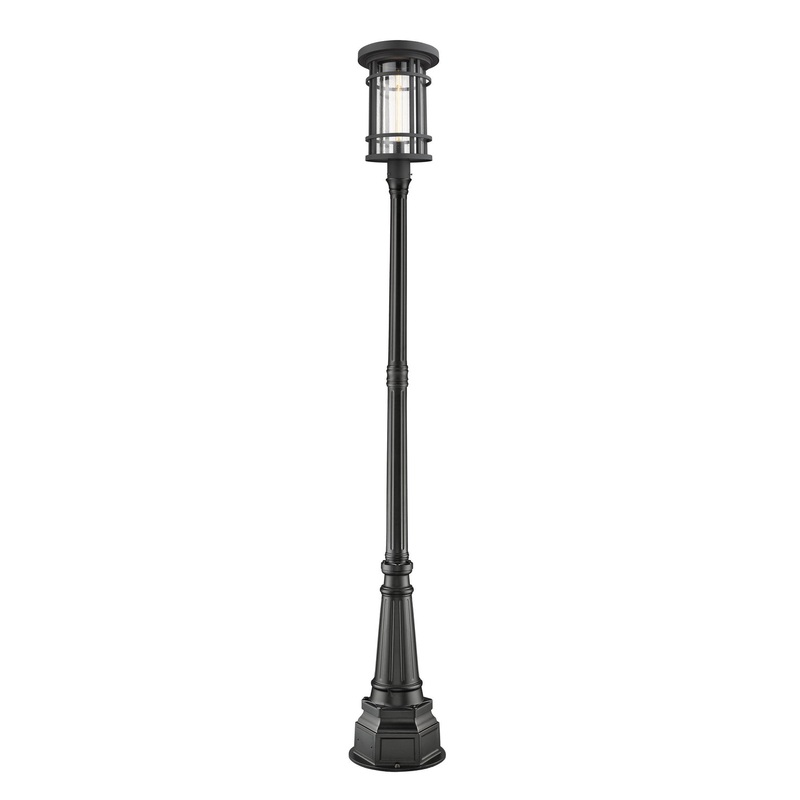Z-Lite 570PHXL-564P-BK Jordan One Light Outdoor Post Mount, Black