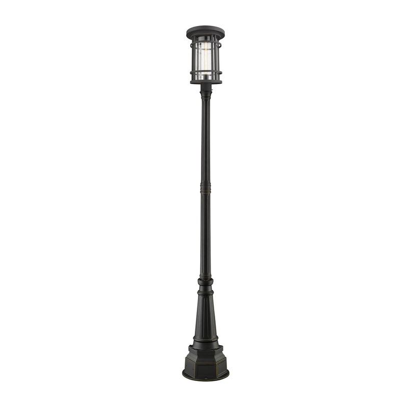 Z-Lite 570PHXL-564P-ORB Jordan One Light Outdoor Post Mount, Oil Rubbed Bronze
