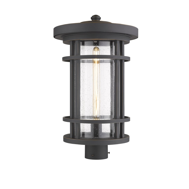 Z-Lite 570PHXL-ORB Jordan One Light Outdoor Post Mount, Oil Rubbed Bronze