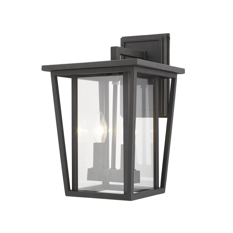 Z-Lite 571M-ORB Seoul Two Light Outdoor Wall Sconce, Oil Rubbed Bronze