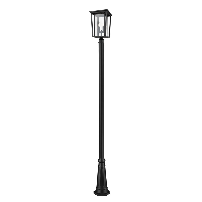 Z-Lite 571PHBR-519P-BK Seoul Two Light Outdoor Post Mount, Black