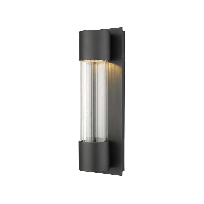 Z-Lite 575S-BK-LED Striate LED Outdoor Wall Sconce, Black