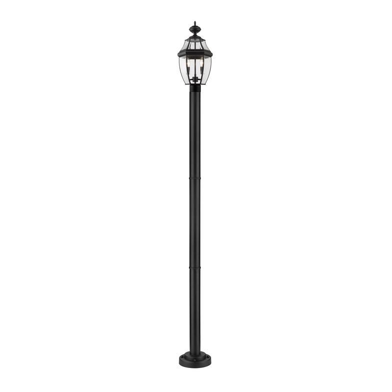 Z-Lite 580PHM-567P-BK Westover Two Light Outdoor Post Mount, Black