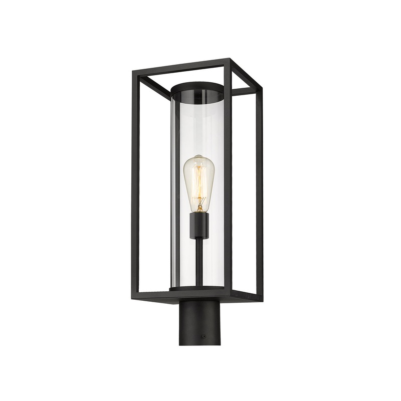 Z-Lite 584PHMR-BK Dunbroch One Light Outdoor Post Mount, Black
