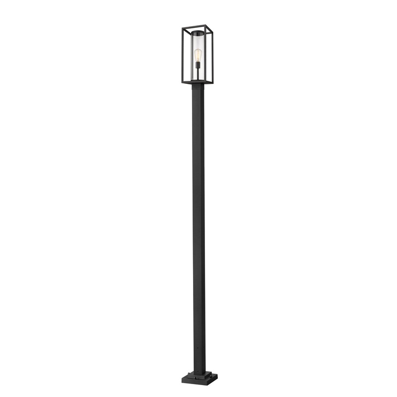 Z-Lite 584PHMS-536P-BK Dunbroch One Light Outdoor Post Mount, Black