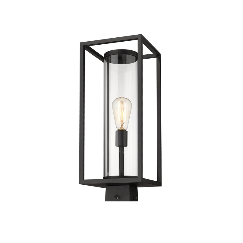 Z-Lite 584PHMS-BK Dunbroch One Light Outdoor Post Mount, Black