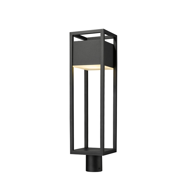 Z-Lite 585PHBR-BK-LED Barwick LED Outdoor Post Mount, Black