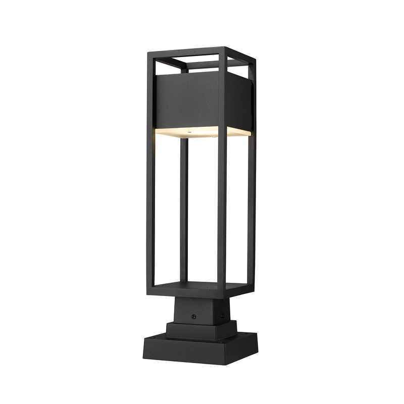 Z-Lite 585PHMS-SQPM-BK-LED Barwick LED Outdoor Pier Mount, Black