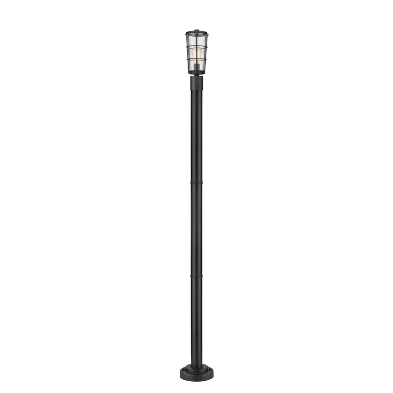 Z-Lite 591PHM-567P-BK Helix One Light Outdoor Post Mount, Black