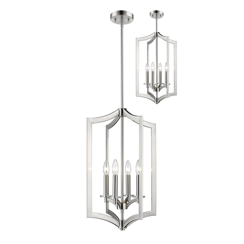 Z-Lite 6008-4BN Zander Four Light Pendant, Brushed Nickel