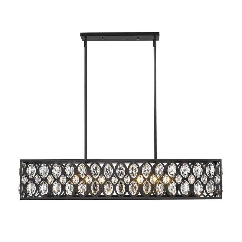 Z-Lite 6010-42MB Dealey Seven Light Chandelier, Matte Black
