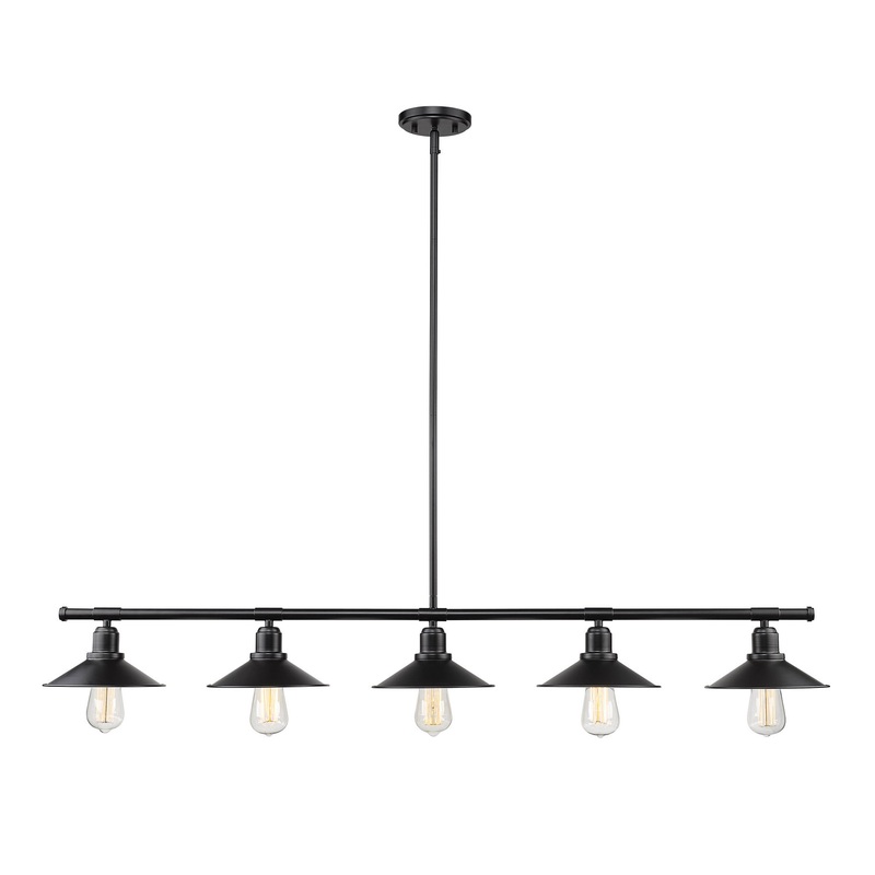 Z-Lite 613-5L-MB Casa Five Light Island Pendant, Matte Black