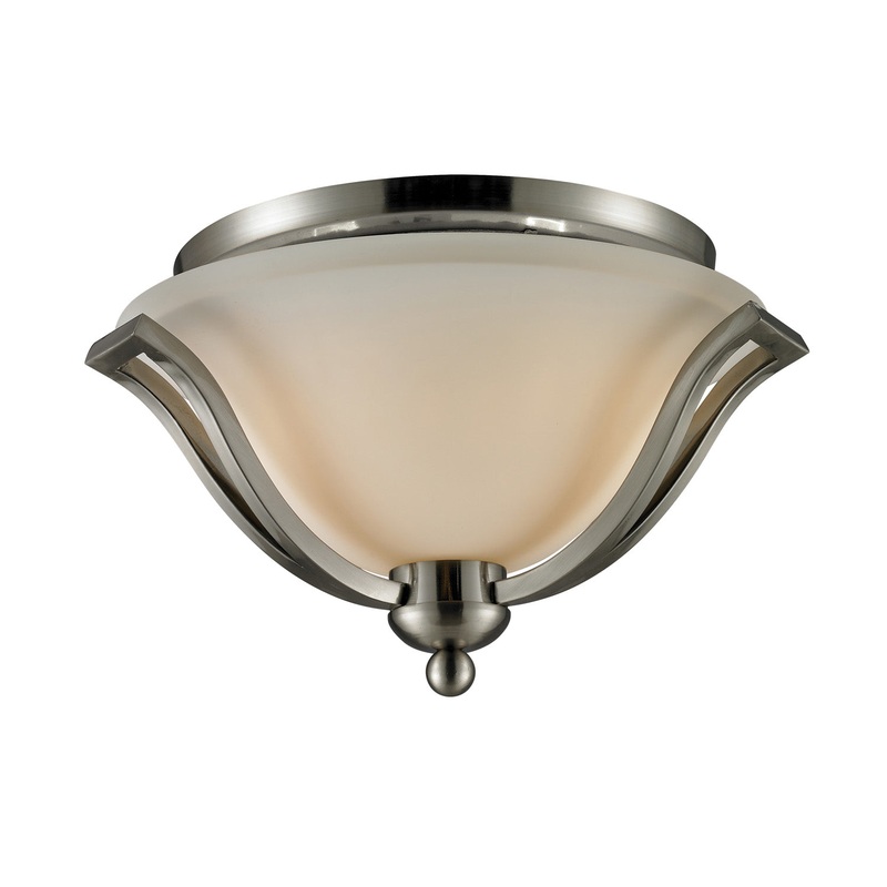 Z-Lite 704F2-BN Lagoon Two Light Flush Mount, Brushed Nickel