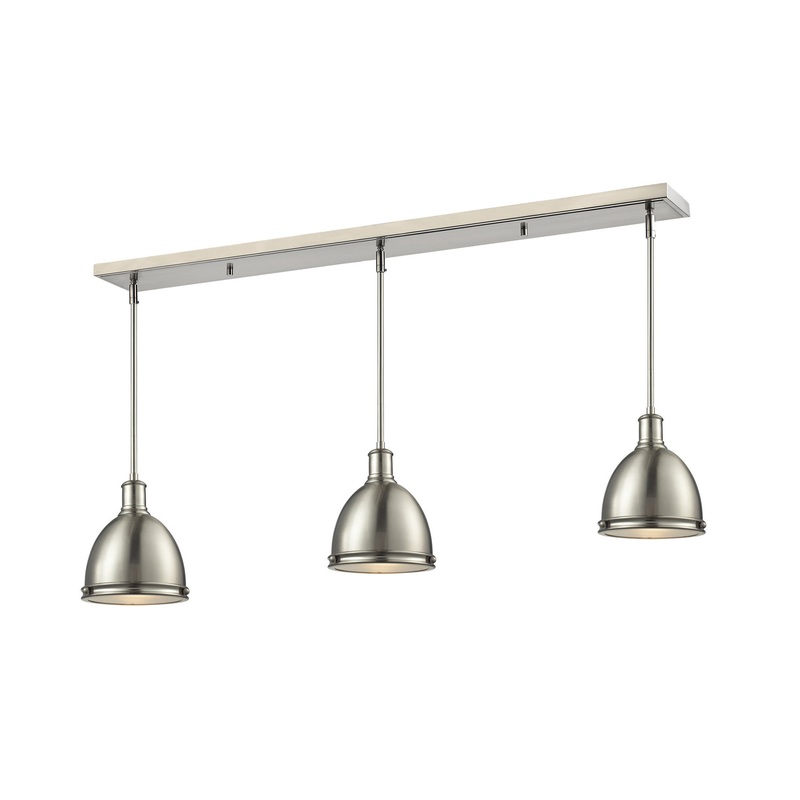 Z-Lite 710MP-3BN Mason Three Light Island Pendant, Brushed Nickel