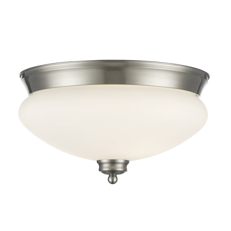 Z-Lite 721F2-BN Amon Two Light Flush Mount, Brushed Nickel