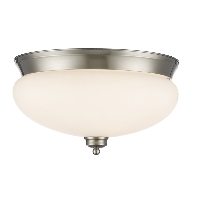 Z-Lite 721F3-BN Amon Three Light Flush Mount, Brushed Nickel