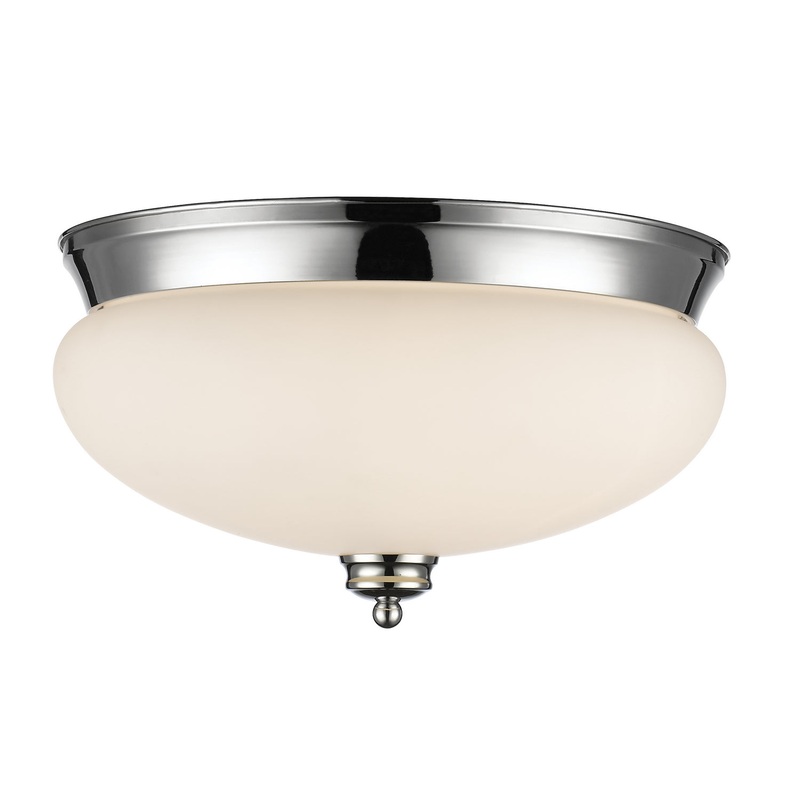 Z-Lite 721F3-CH Amon Three Light Flush Mount, Chrome