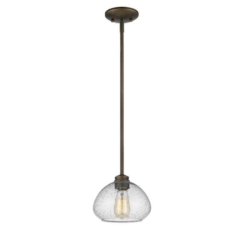 Z-Lite 722MP-OB Amon One Light Mini Pendant, Olde Bronze