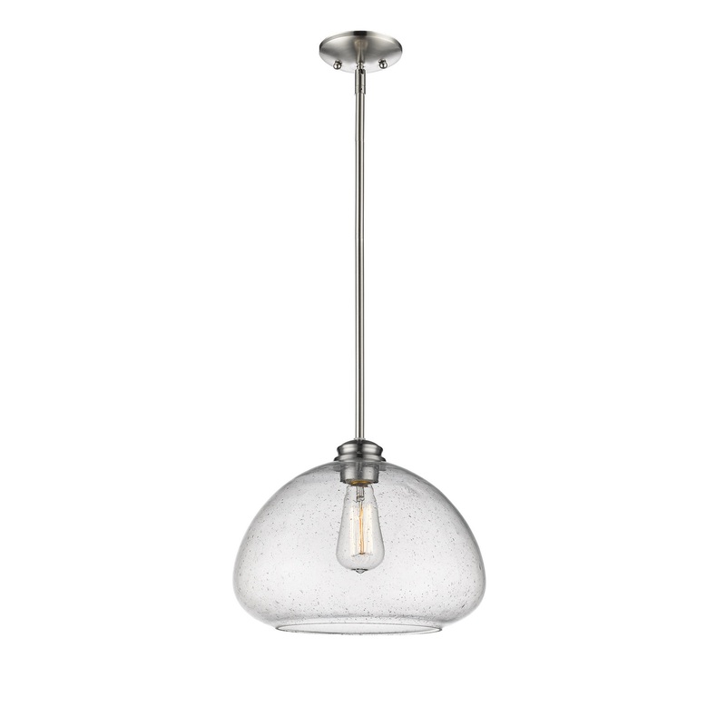 Z-Lite 722P13-BN Amon One Light Pendant, Brushed Nickel