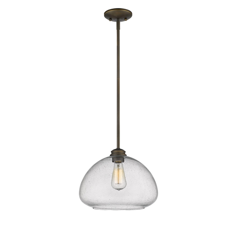 Z-Lite 722P13-OB Amon One Light Pendant, Olde Bronze