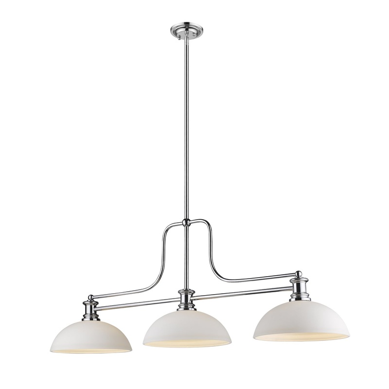 Z-Lite 725-3CH-DMO14 Melange Three Light Chandelier, Chrome