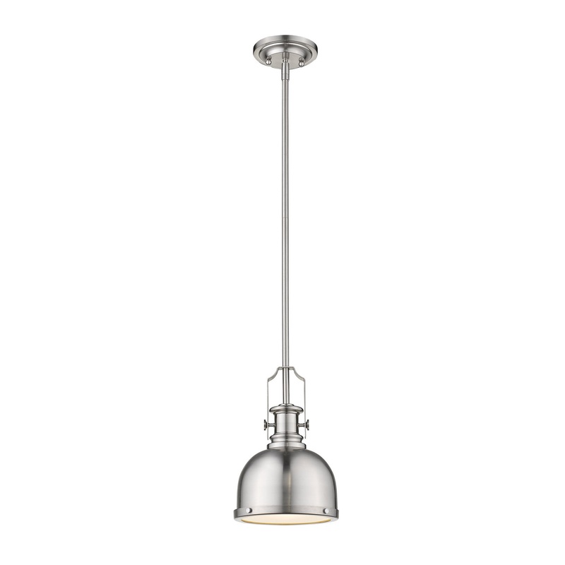 Z-Lite 725MP-BN Melange One Light Mini Pendant, Brushed Nickel