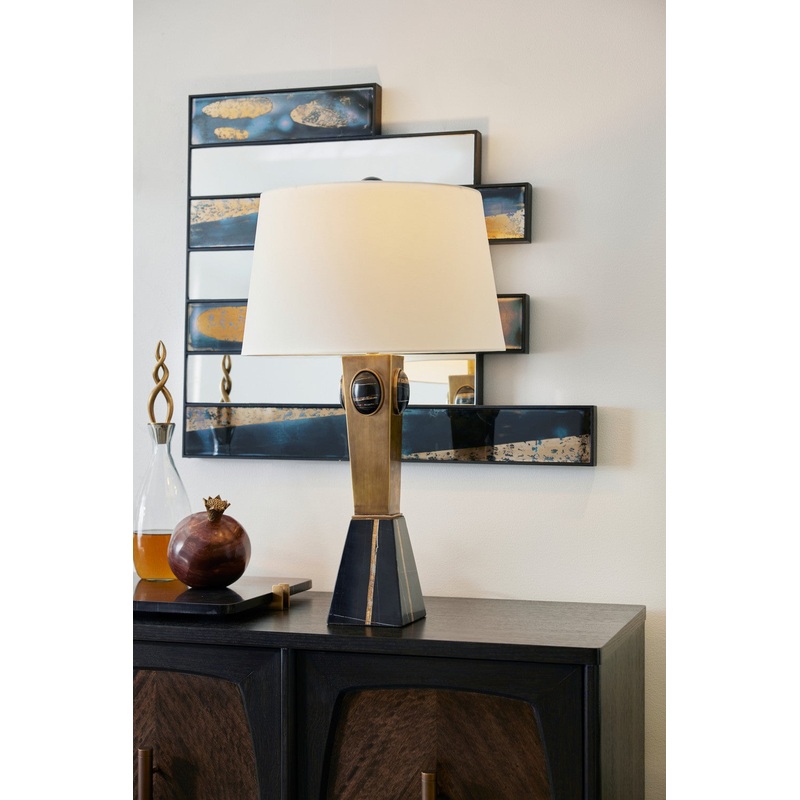 Arteriors PTI16-SH045 Cairo One Light Table Lamp Antique Brass/Bengal/Off-White/Off-White
