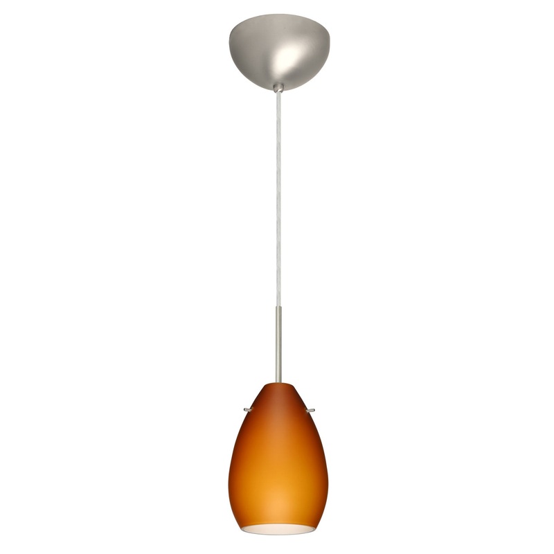 Besa 1BC-171380-HAL-SN Pera One Light Pendant Satin Nickel (Discontinued)